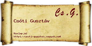Csóti Gusztáv névjegykártya