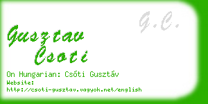 gusztav csoti business card