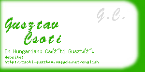 gusztav csoti business card